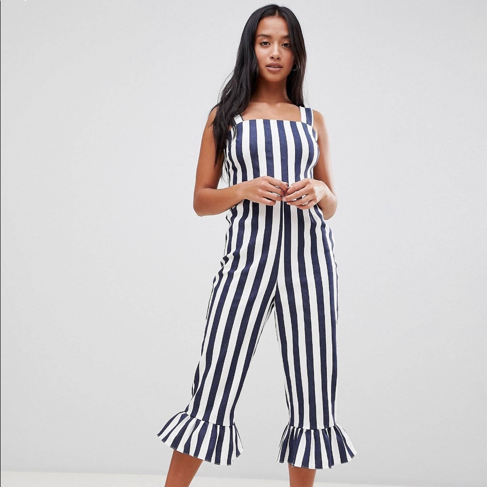 ASOS Striped Jumpsuit Petite US Size 4